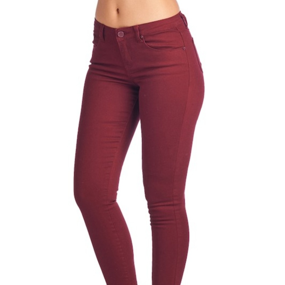 Blue Age Wine Colored Skinny Jeans